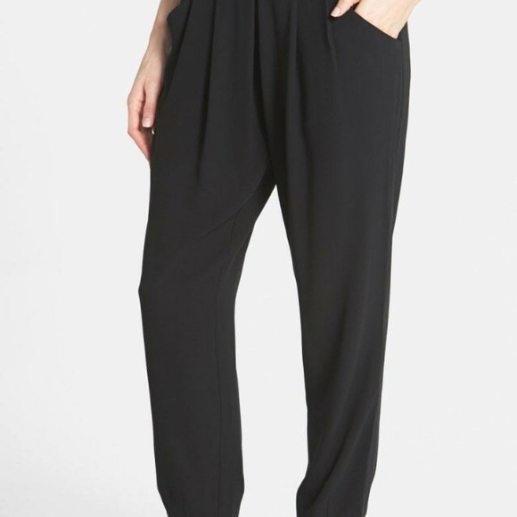 Eileen Fisher Pants - Eileen Fisher Blk silk slouchy ankle pants XL NWT